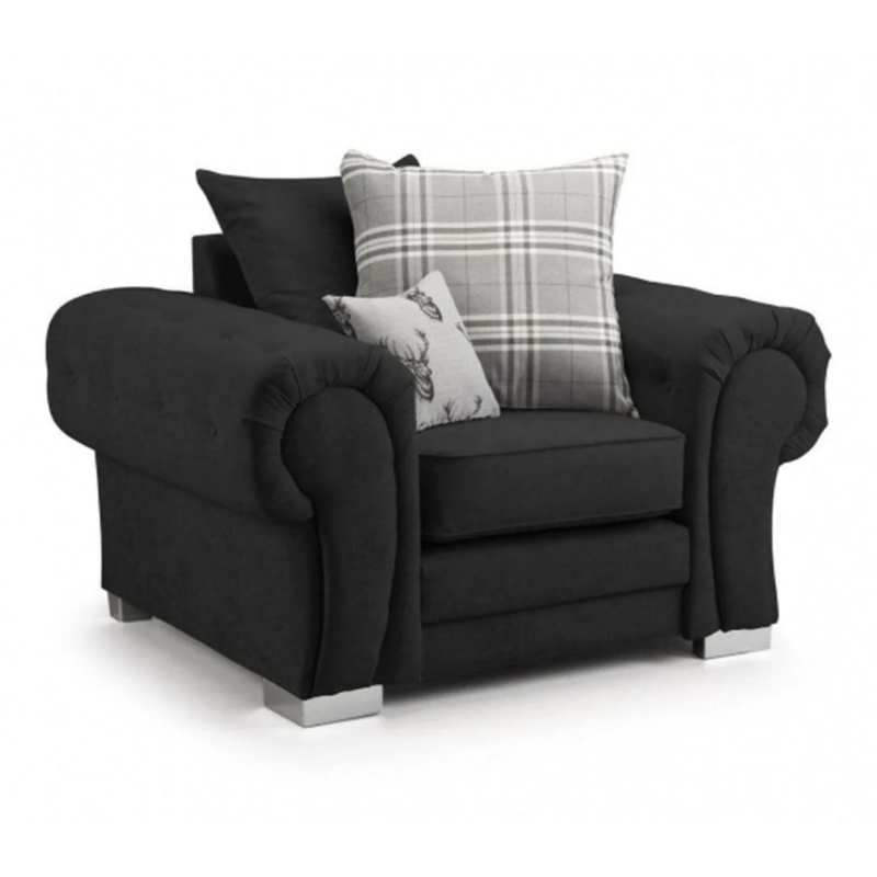 Verona Black Armchair