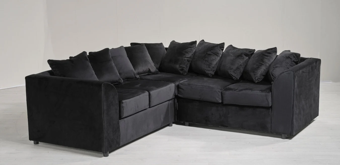 VELVET LARGE CORNER SOFA - Image 4