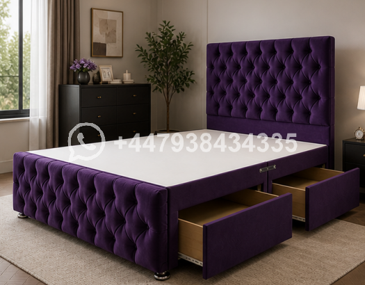 Contemporary King Size Divan Bed Frame โ Stylish Bedroom Solution