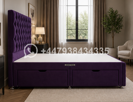 Contemporary King Size Divan Bed Frame โ Stylish Bedroom Solution - Image 3