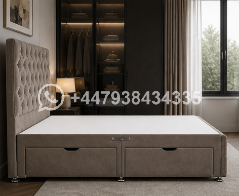Upholstered Double Divan Bed Frame β Luxury & Comfortable Design - Image 4