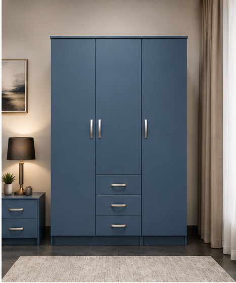 3 Door Wardrobe – 3 Door Wardrobe with 3 Drawers - Image 4