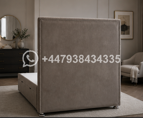 Upholstered Double Divan Bed Frame β Luxury & Comfortable Design - Image 3