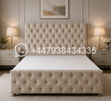 Luxury Upholstered King Size Divan Bed Frame – Soft & Durable