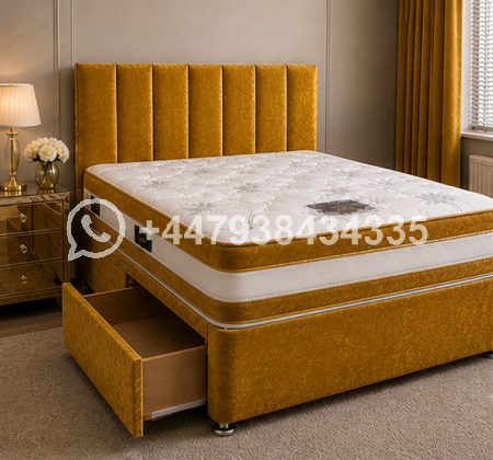 Upholstered Super King Size Divan Bed – Comfortable & Elegant