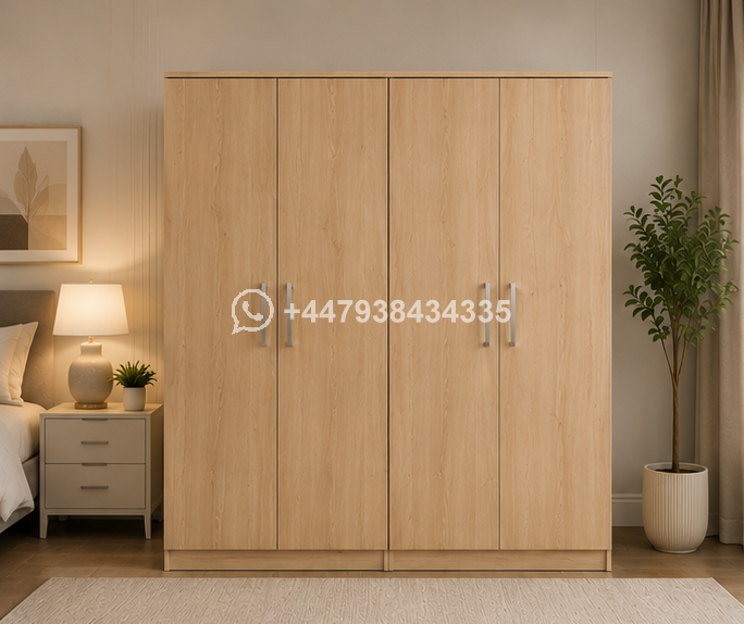 4 Door Wardrobe – Contemporary Storage Style – High Quality 4 Door Wardrobe – Strong & Stylish Build