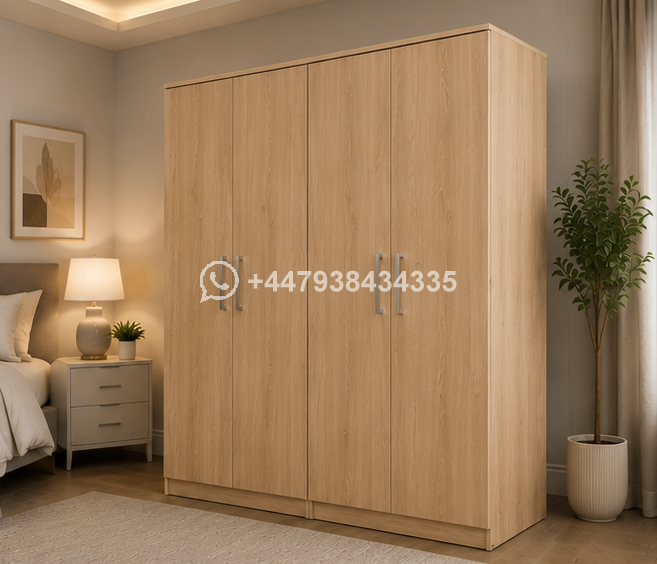 4 Door Wardrobe – Contemporary Storage Style – High Quality 4 Door Wardrobe – Strong & Stylish Build - Image 2
