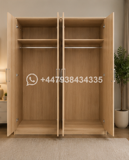 4 Door Wardrobe – Contemporary Storage Style – High Quality 4 Door Wardrobe – Strong & Stylish Build - Image 3