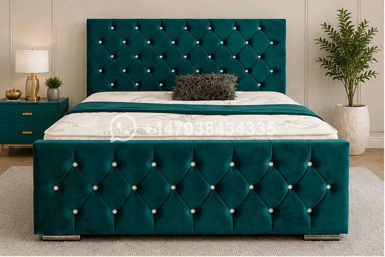 Super King Size Bed Frame – Florida Premium Quality Bed Frame – Teal Colour Bed Frame - Image 2