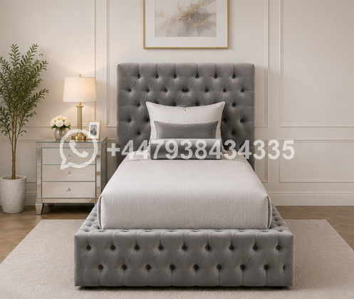 Ambassador Velvet Single Bed Frame - Image 2