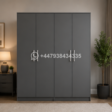 High Quality 4 Door Wardrobe – Strong & Stylish Build – Wooden 4 Door Wardrobe – Classic & Elegant Finish