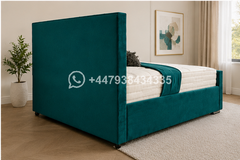 King Size Bed Frame – Florida Premium Quality Bed Frame – Teal Colour Bed Frame - Image 4