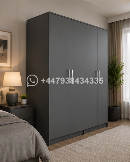 High Quality 4 Door Wardrobe – Strong & Stylish Build – Wooden 4 Door Wardrobe – Classic & Elegant Finish - Image 3