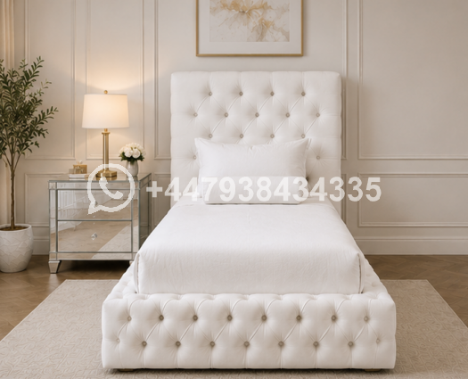 Ambassador Classic Single Bed Frame – White Single Bed - Image 3
