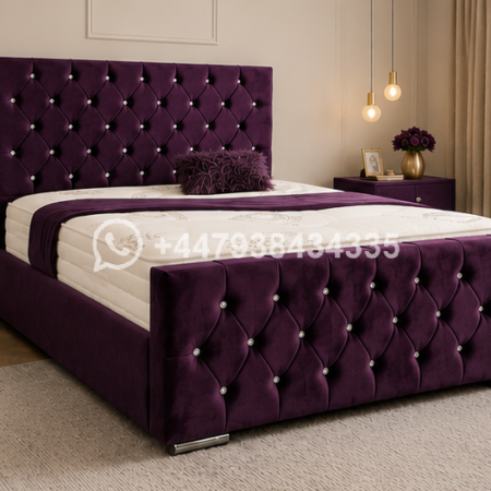 Black Florida Double Bed with Modern Finish – Luxury Florida Double Bed