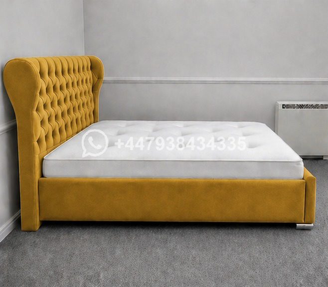 Oxford Wingback Classic King Bed Frame Oxford Wingback New - Image 2