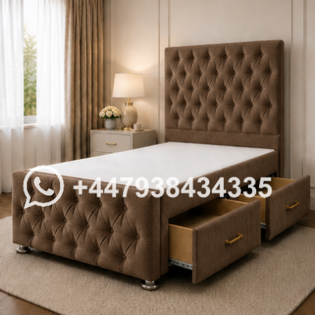 Comfortable Single Divan Bed – Soft & Elegant Upholstery