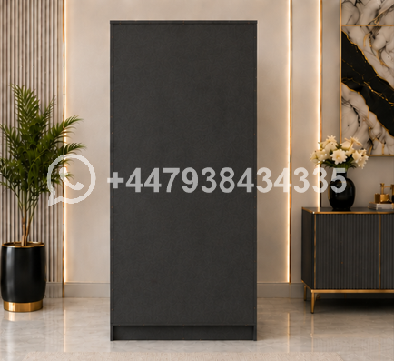 Premium Wooden Wardrobe with 2 Doors, 3 Drawers & Mirror – 2 Doors Wardrobe with Black Colour - Image 4