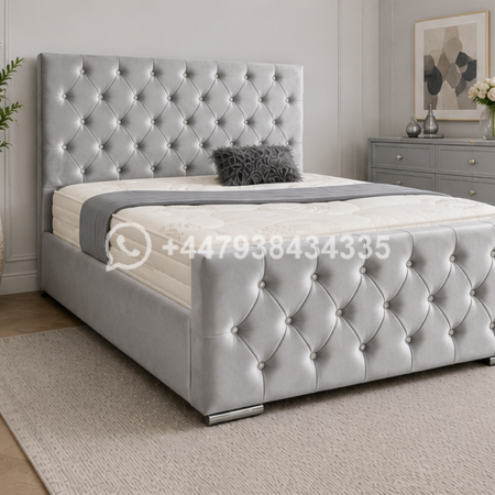 Grey Florida Double Bed with Premium Look