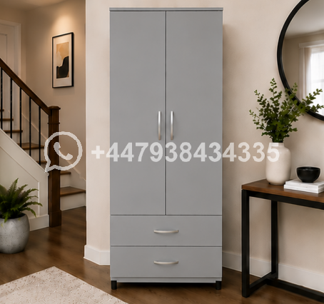 Luxury Two Door Wardrobe with Two Drawers