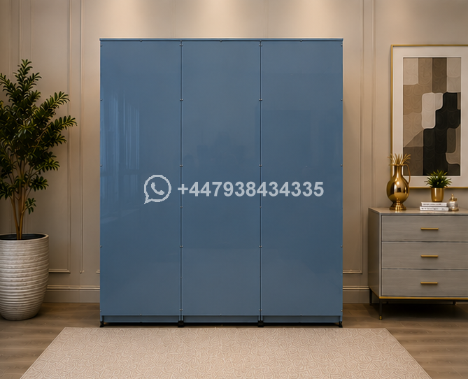 Elegant Deluxe Wooden Closet with Dual Mirrors – Royal Luxury 6 Door Wardrobe with 2 Mirrors & 2 Drawers - Image 3