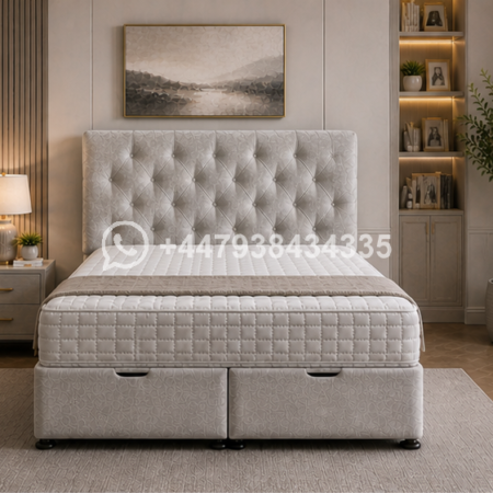 Modern Super King Ottoman Bed Frame