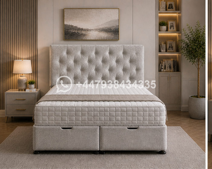 Modern Super King Ottoman Bed Frame