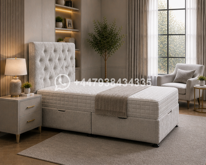 Modern Super King Ottoman Bed Frame - Image 3