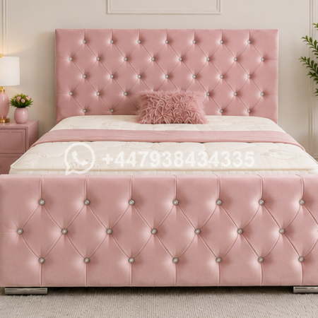 Florida Pink King Size Bed for Elegant Bedrooms – Florida Classic King Size Bed with Modern Touch