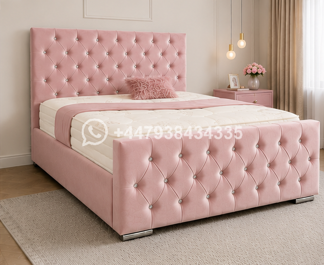 Premium Aubergine colour King Size Bed Frame – Modern King Size Bed Fram - Image 2