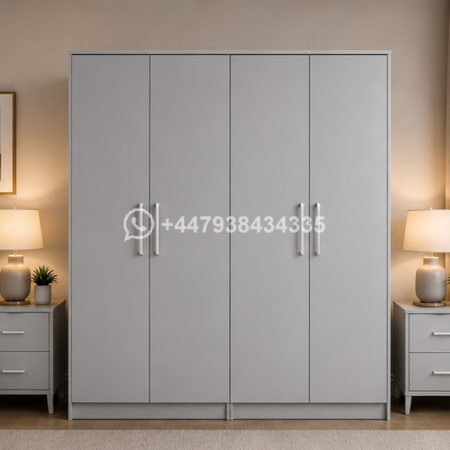 Large 4 Door Wardrobe – Premium Family Storage Wardrobe