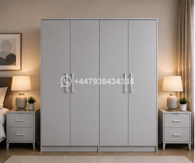 Large 4 Door Wardrobe – Premium Family Storage Wardrobe