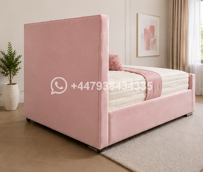 Super King Size Pink Bed Frame – Florida Super King Size Bed with Modern Style - Image 4