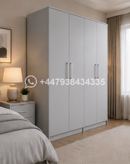 Large 4 Door Wardrobe – Premium Family Storage Wardrobe - Image 3