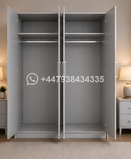 Large 4 Door Wardrobe – Premium Family Storage Wardrobe - Image 4