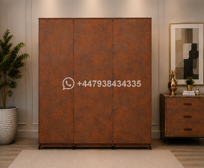 6 Door Wardrobe with Drawers – Wooden Wardrobe with Drawers – Wardrobe with 2 Mirrors - Image 3