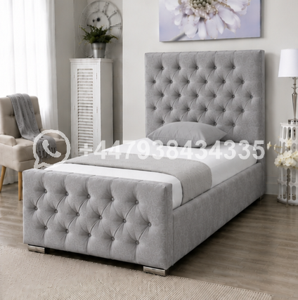 Simple and Stylish Single Bed – Contemporary Single Bed – Florida Single Bed Grey Colour