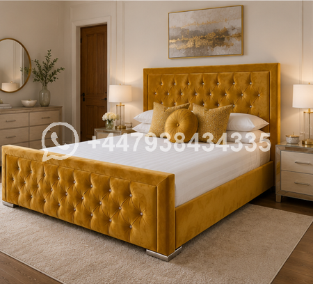 Hilton King Size Bed – Upholstered Luxury Bed – King Size Bed