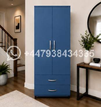 Wardrobe with Two Drawers – Premium Two Door Wardrobe with Two Drawers