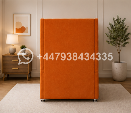 Panel Winged Single Bed – Stylish Panel Bed with Winged Headboard - Image 2