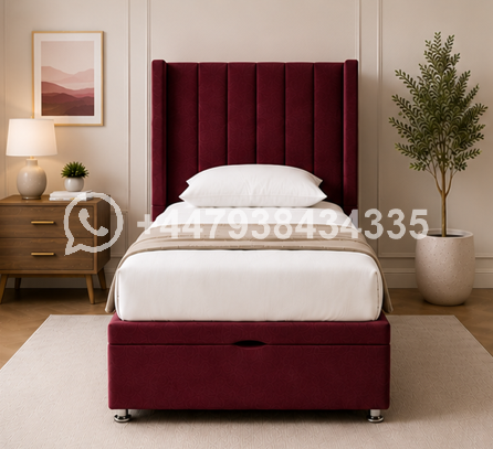 Panel Winged Bed – Luxury Wingback Panel Single Bed