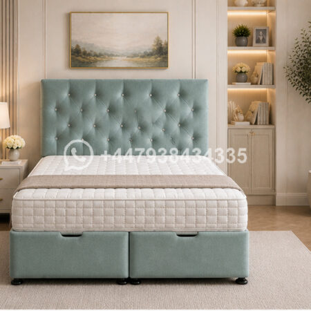 Contemporary Double Ottoman Storage Bed