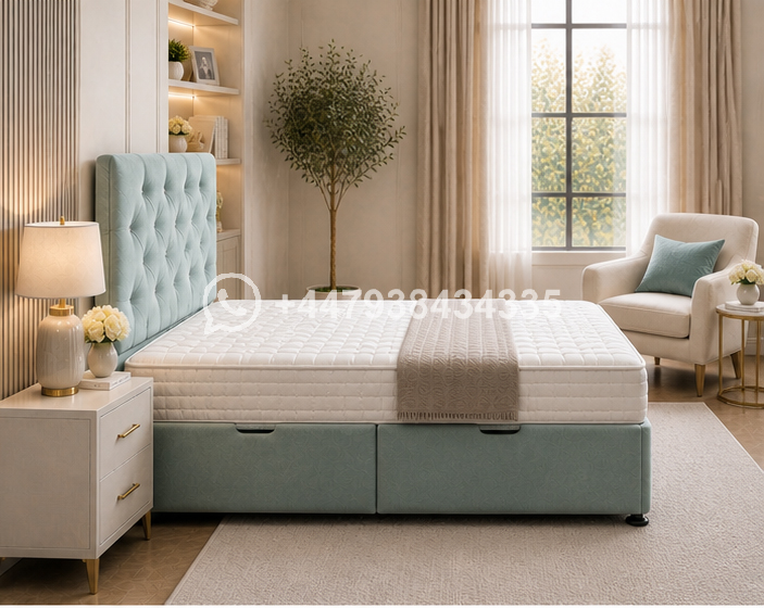Contemporary Double Ottoman Storage Bed - Image 3