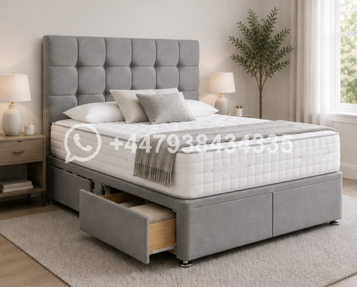 Storage King Size Divan Bed โ Space Saving & Practical Design