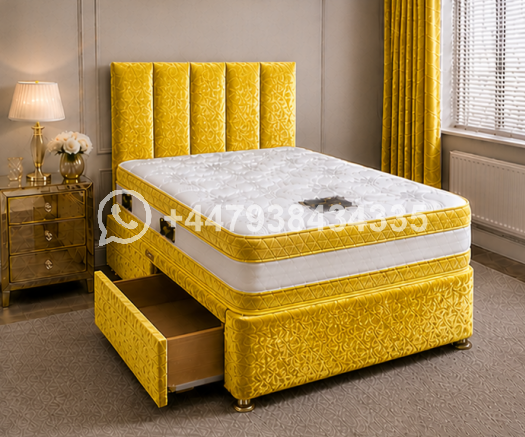 Stylish Single Divan Bed โ Soft Upholstered Design - Image 2