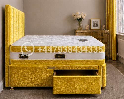 Stylish Single Divan Bed โ Soft Upholstered Design - Image 3