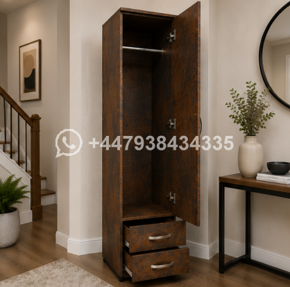 Smart Storage One Door Wardrobe with Two Drawers
