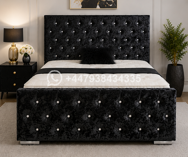 Florida Black King Size Bed with Modern Design