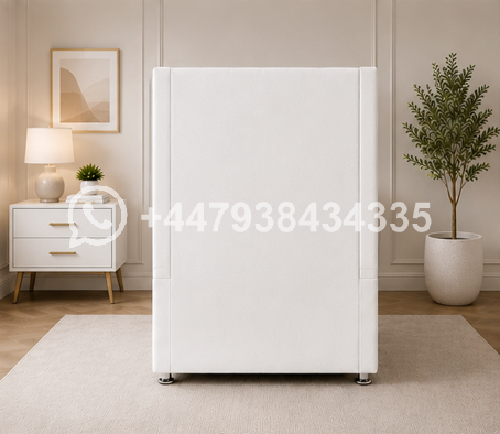 Modern Bedroom Panel Winged Bed – Panel Winged Single Bed - Image 2
