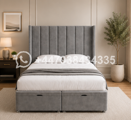Winged Headboard Comfort Double Bed – Winged bed - Image 4